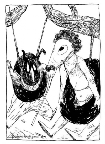 ilustra��o de Filipe Abranches para "Long Knives Throught the Grapevine" (Opuntia Books; 2008) 