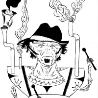 ilustração de Tom Waits para Entulho Informativo